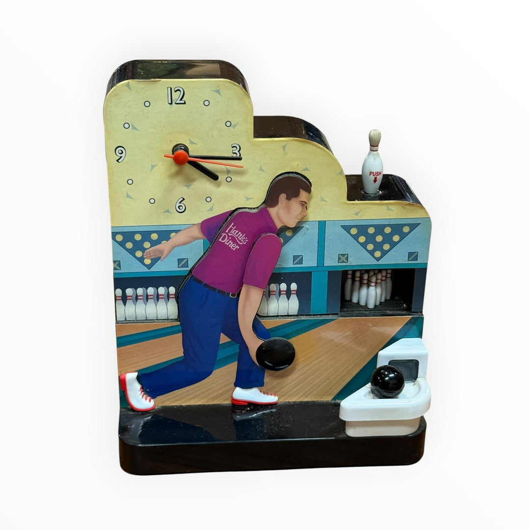 This item is a 1998 &amp;quot;Original Bowling Clock&amp;quot; manufactured by Fun-Damental Too
