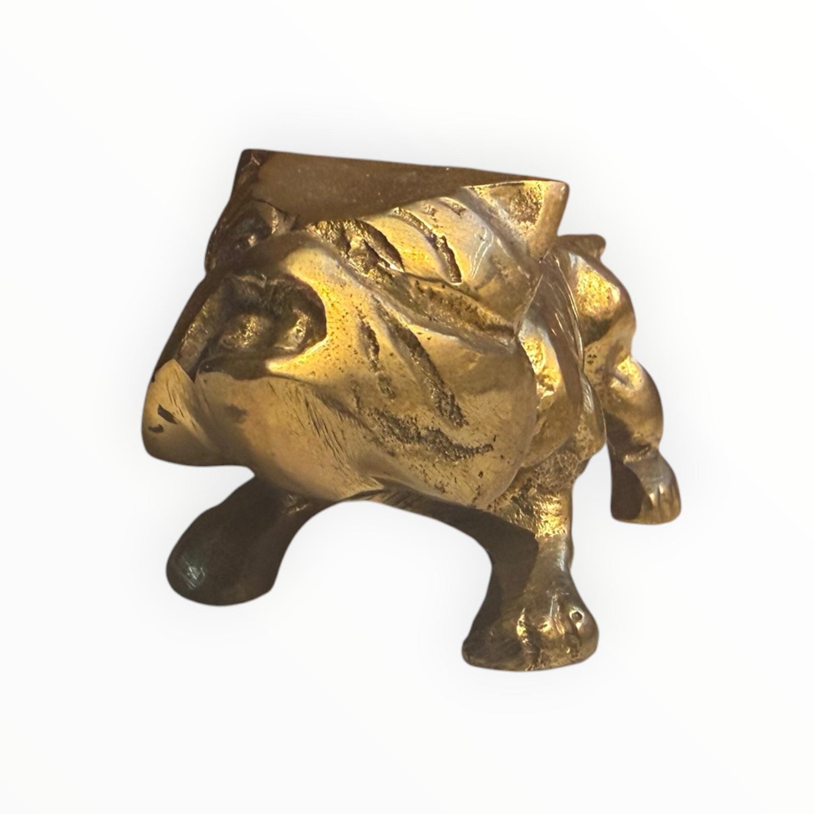 Solid Brass English Bulldog Figurine Dog Statue