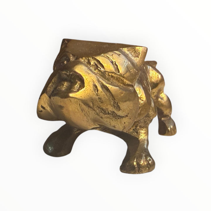 Solid Brass English Bulldog Figurine Dog Statue