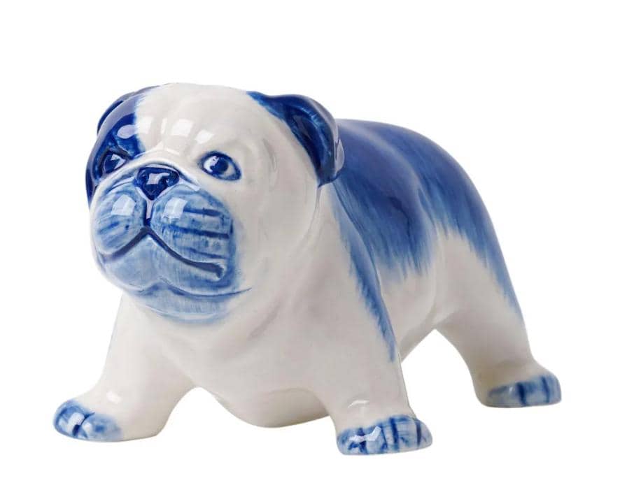 Delft Blue Small Bulldog Figurine
