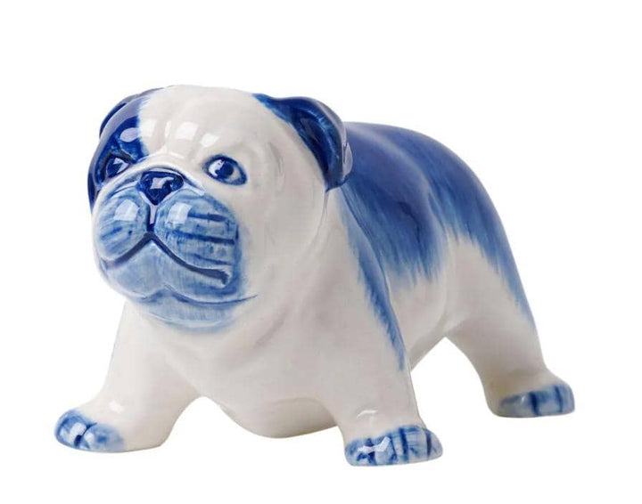 Delft Blue Small Bulldog Figurine