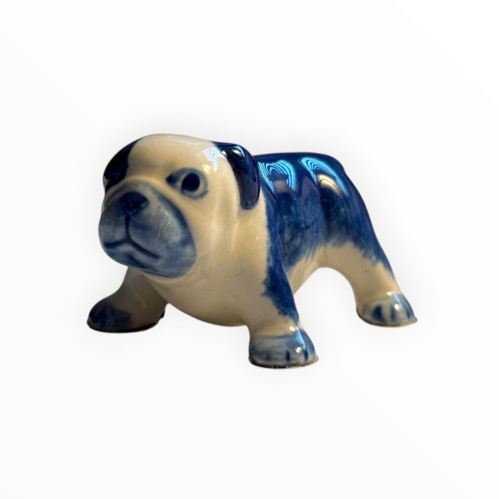 Delft Blue Small Bulldog Figurine