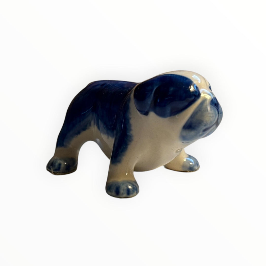 Delft Blue Small Bulldog Figurine