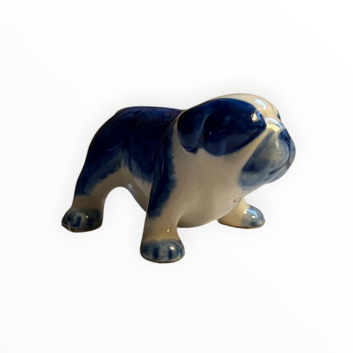 Delft Blue Small Bulldog Figurine