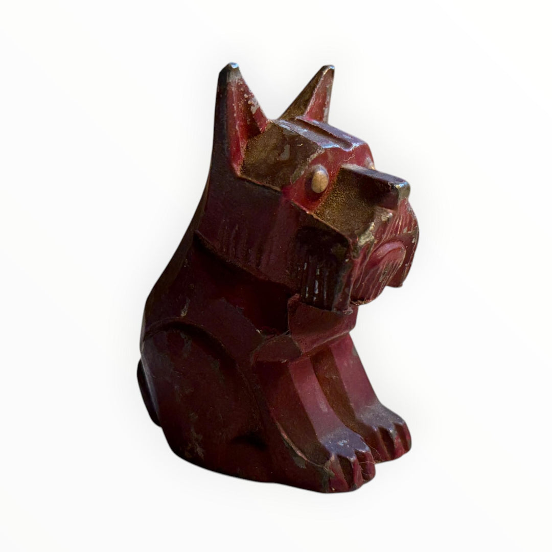 Antique Metal Cubist Style Scotty Dog