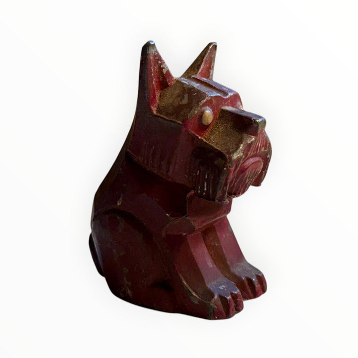 Antique Metal Cubist Style Scotty Dog