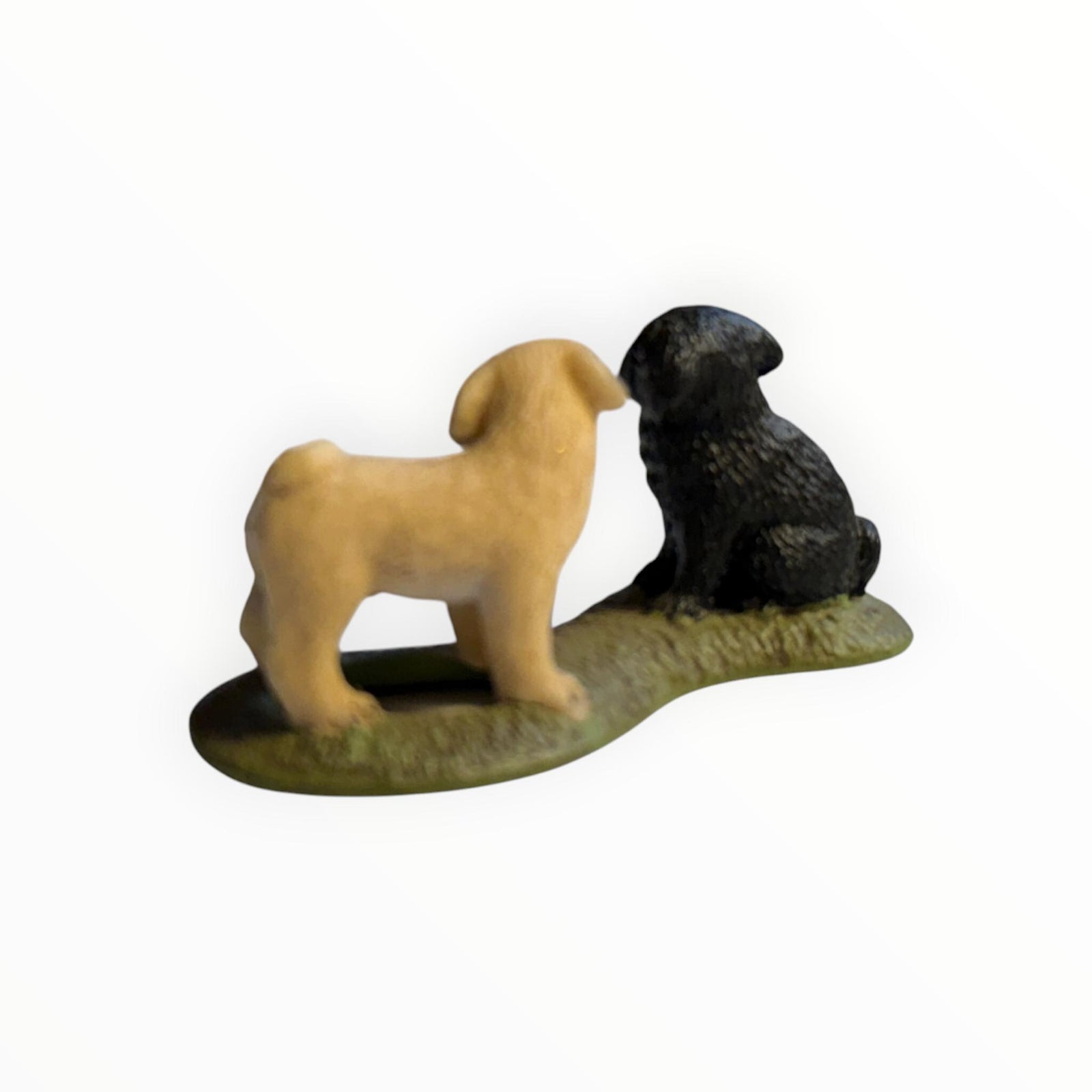 Schleich Germany 2009 Pug Puppies On Grass Mini Figurine Retired