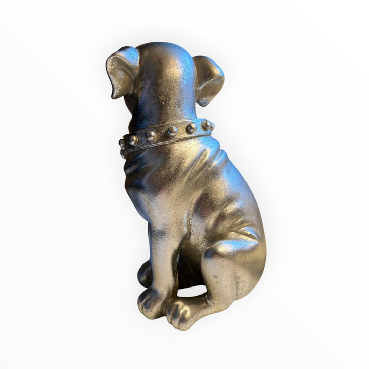 Silver Pug Statue