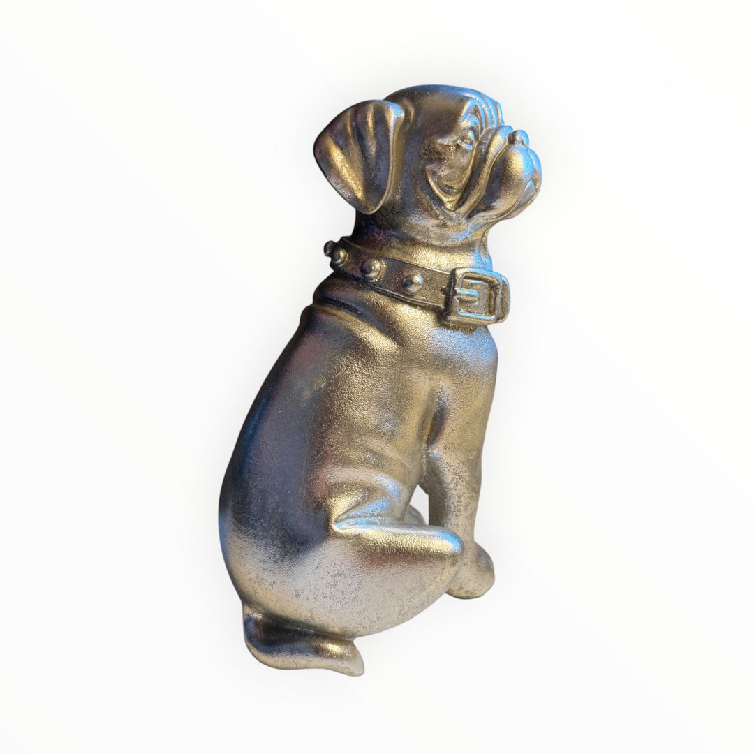 Silver Pug Statue