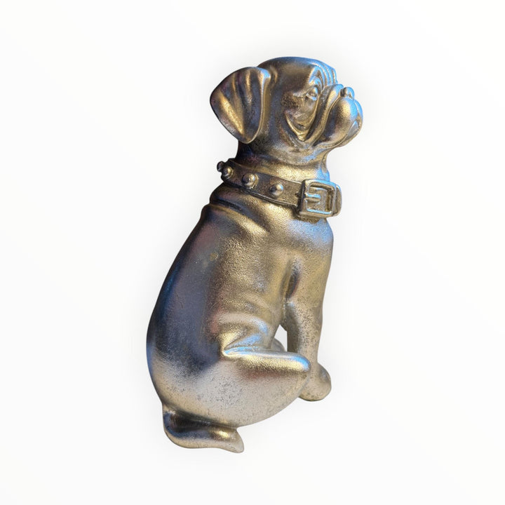 Silver Pug Statue