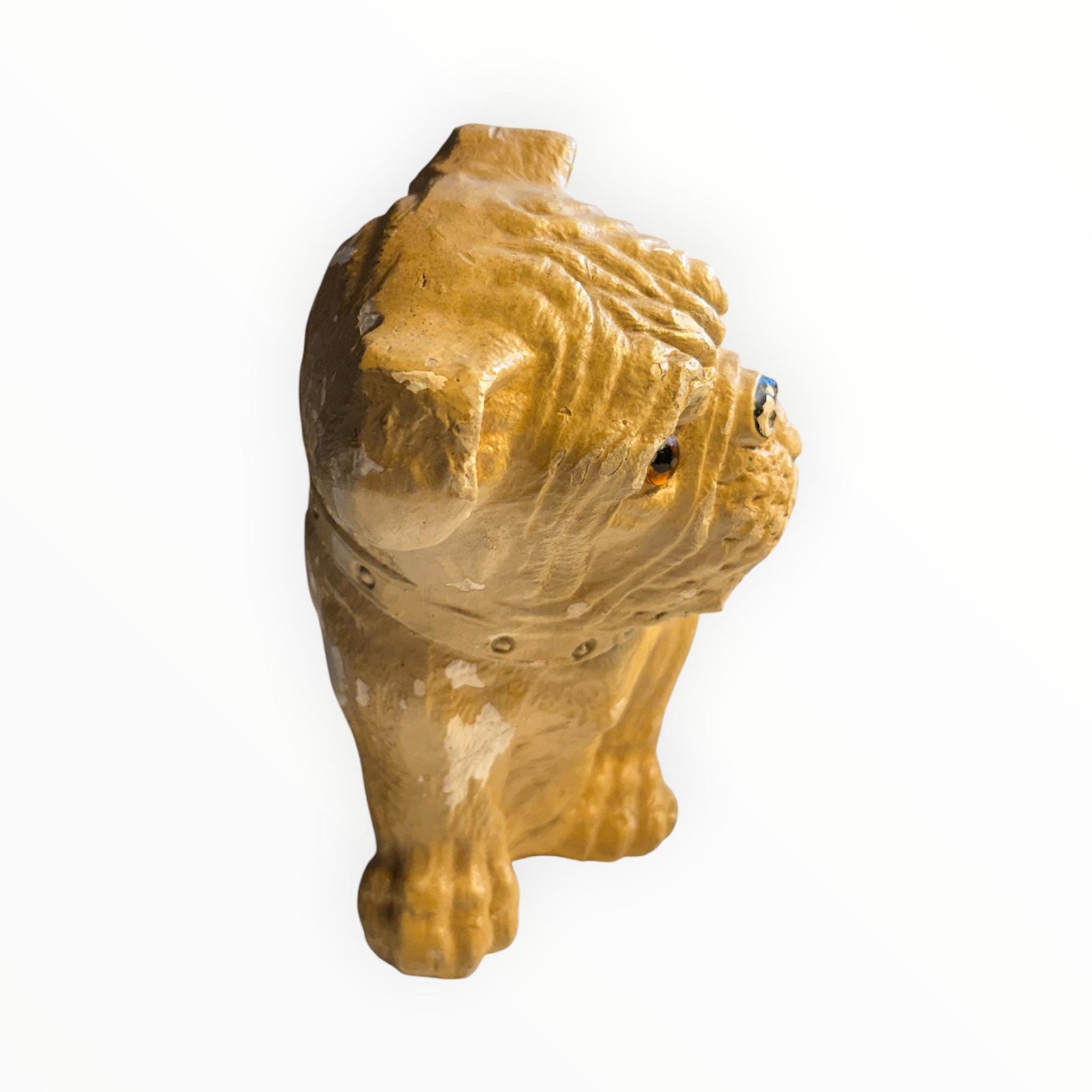 Chalkware Bulldog Statue