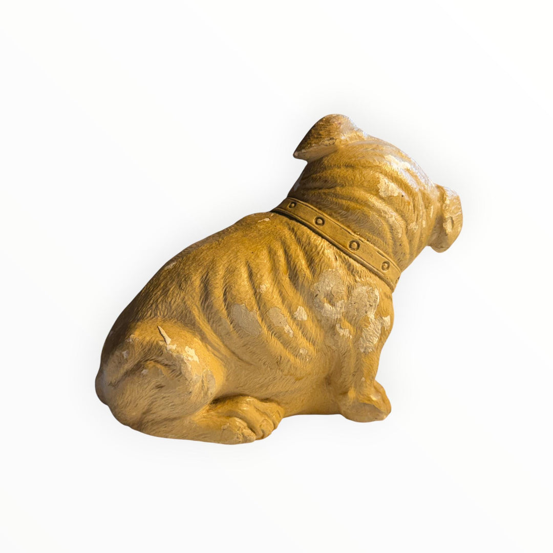 Chalkware Bulldog Statue