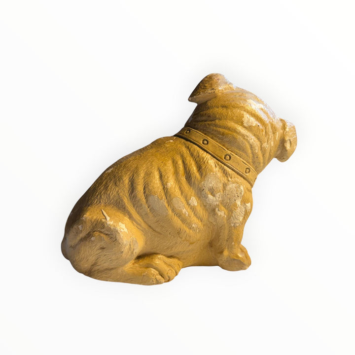 Chalkware Bulldog Statue
