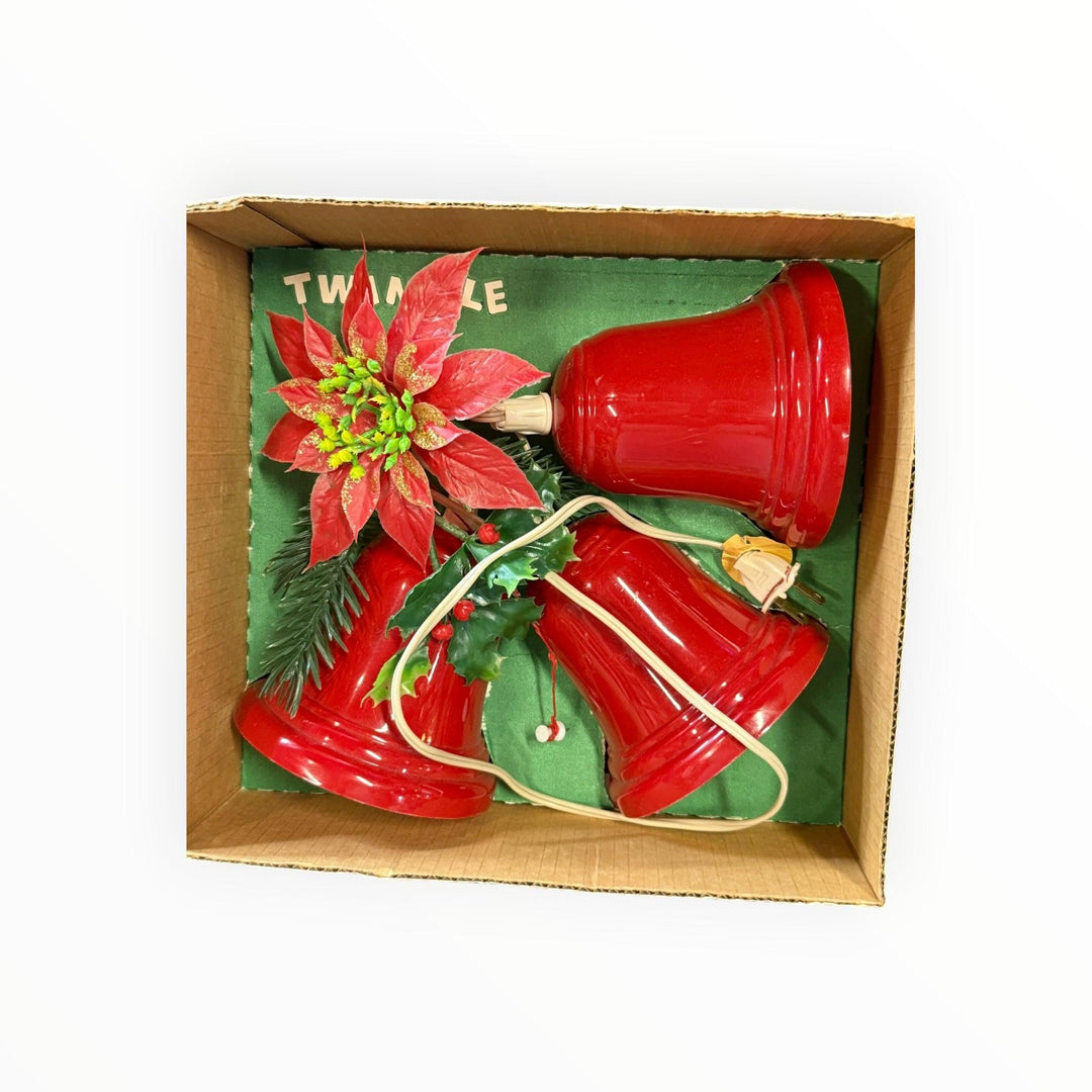 Vintage Beacon Twinkle Lighted Plastic Christmas Bells