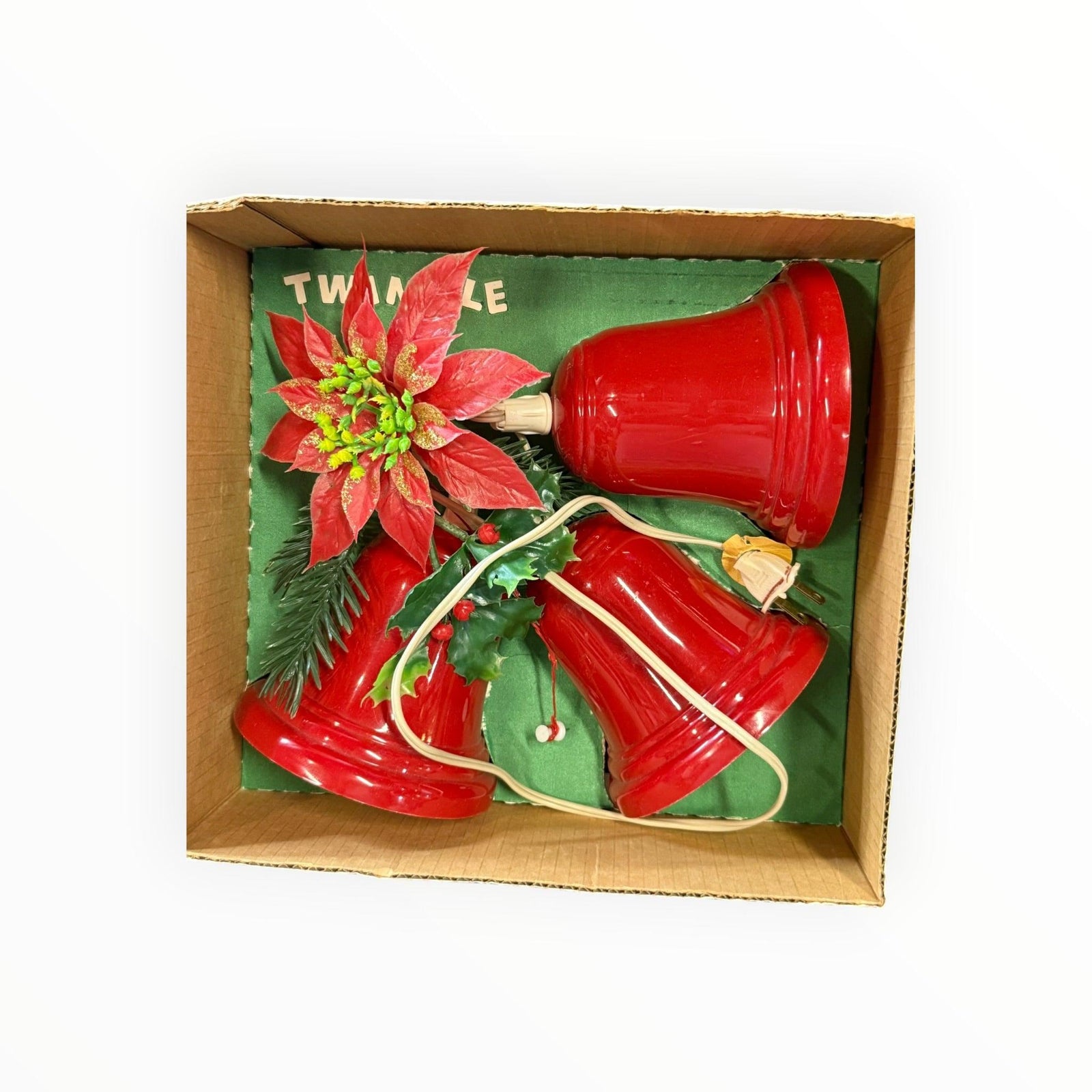 Vintage Beacon Twinkle Lighted Plastic Christmas Bells