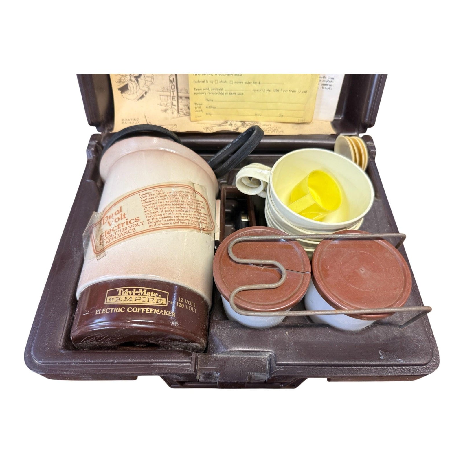 Vintage Empire Travl-Mate Kar'N Home Portable Electric Coffeemaker Travel Kit