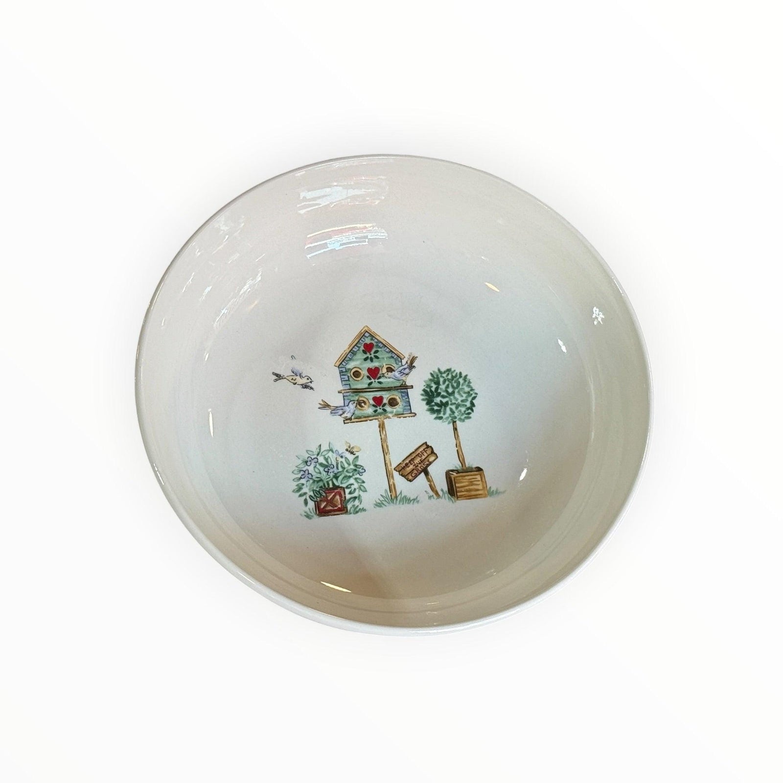 Thomson Pottery Birdhouse Serving Bowl