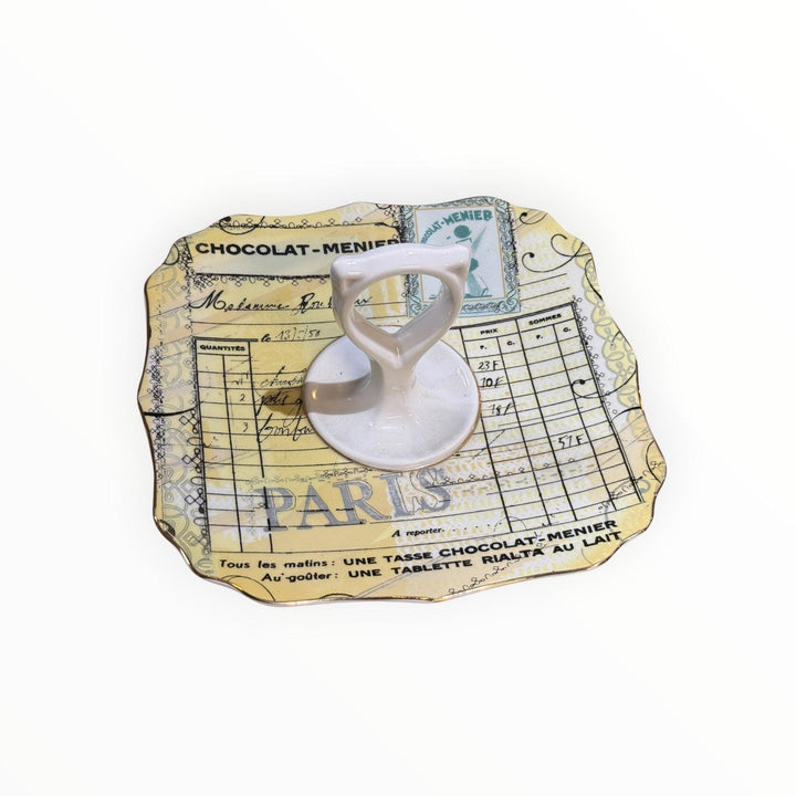 Rosanna Paris Ephemera Menier Chocolate Handle Tray Porcelain