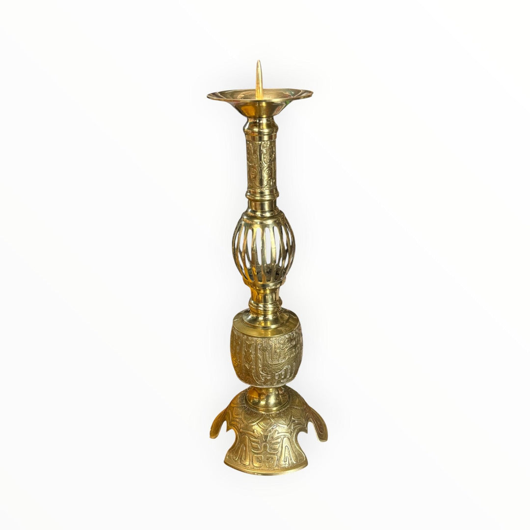 Brass Table Lamp Converted in Candleholder