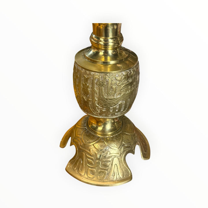 Brass Table Lamp Converted in Candleholder
