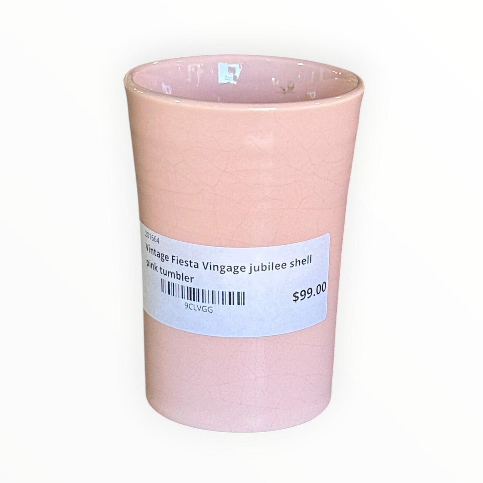 Fiestaware Vintage Jubilee Shell Pink Tumbler