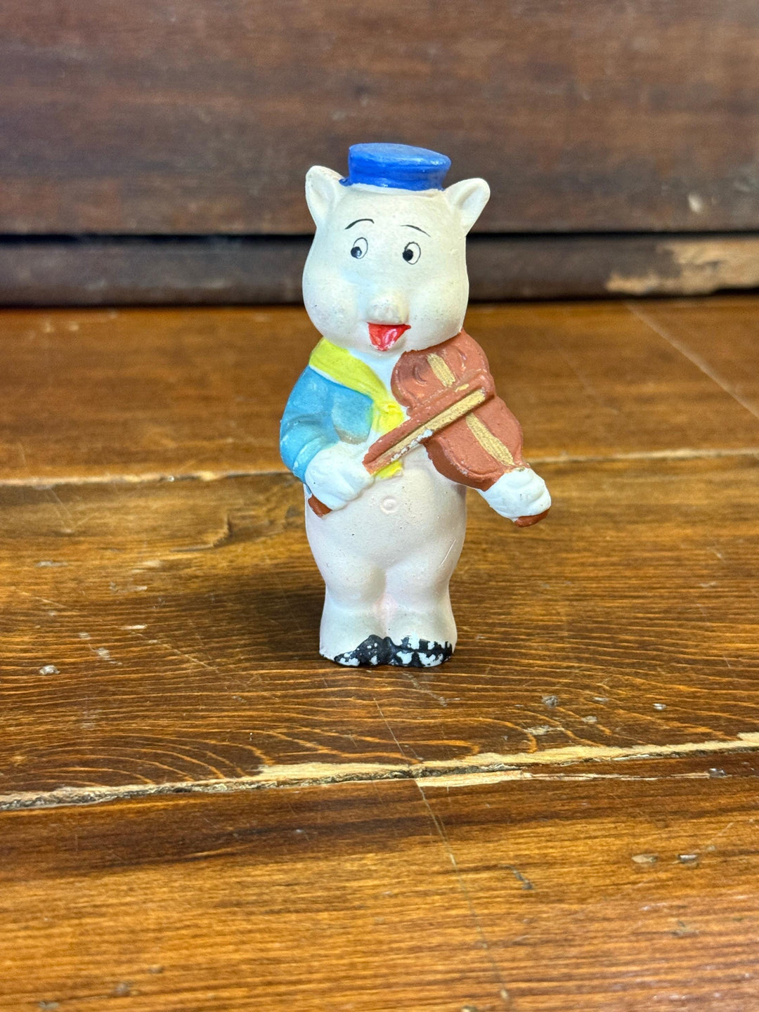 Vintage Walt Disney &amp;quot;Three Little Pigs&amp;quot; Porcelain Figurine Violin