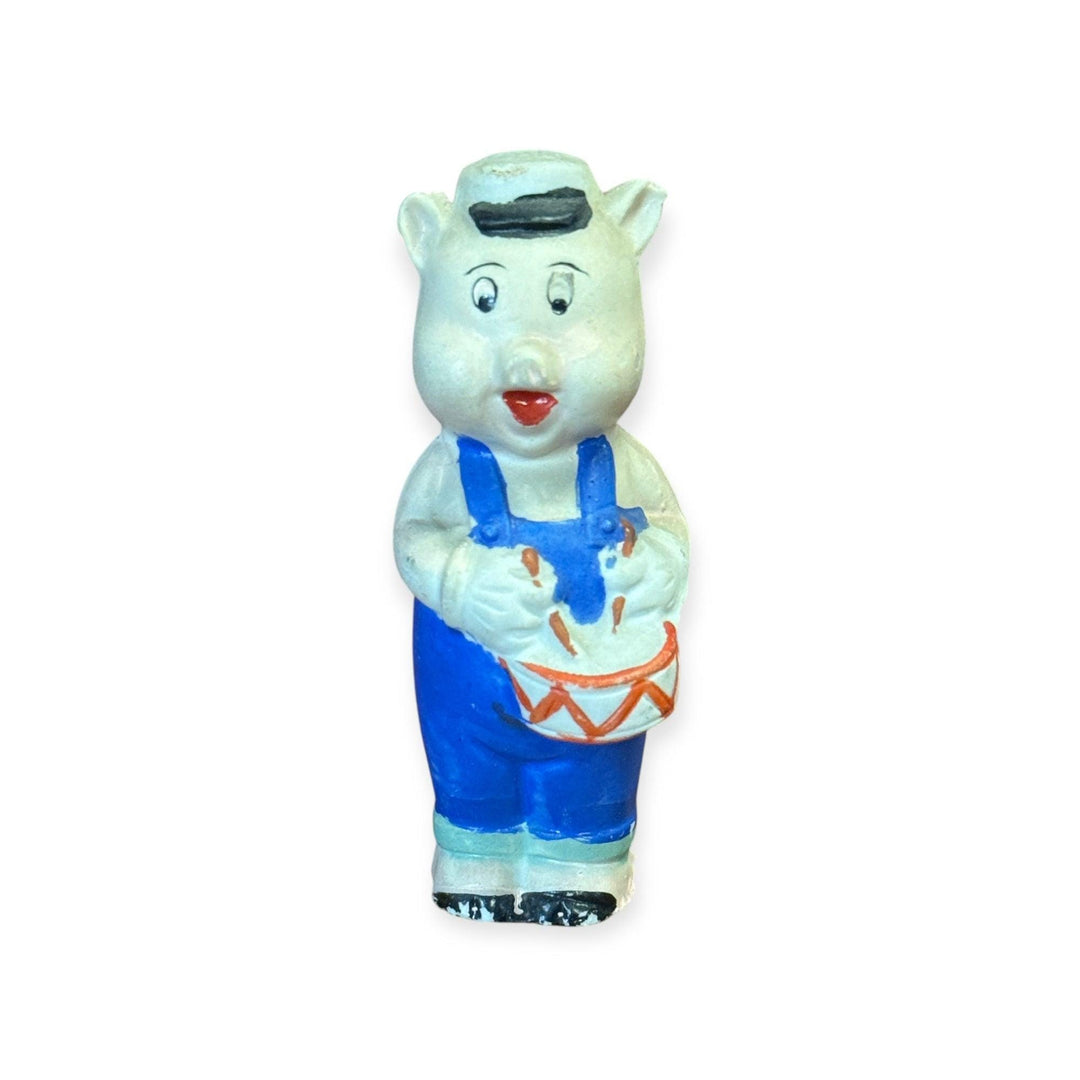 Vintage Walt Disney &amp;quot;Three Little Pigs&amp;quot; Porcelain Figurine Drummer